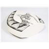 Image 3 : VINTAGE HAND DECORATED NATIVE FOX THEME VASE