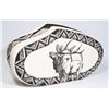 Image 1 : VINTAGE ELK THEME HAND DECORATED NATIVE POTTERY