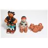 Image 1 : LOT OF THREE FAMILY THEMED NATIVE ART PIECES