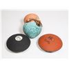 Image 2 : THREE HAND DECORATED NATIVE ART POTTERY PIECES