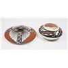 Image 1 : TWO VINTAGE HAND DECORATED NATIVE ART POTTERY