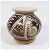 Image 1 : VINTAGE HAND DECORATED NATIVE ART POTTERY ROUND