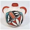 Image 1 : VINTAGE HAND DECORATED NATIVE ART POTTERY