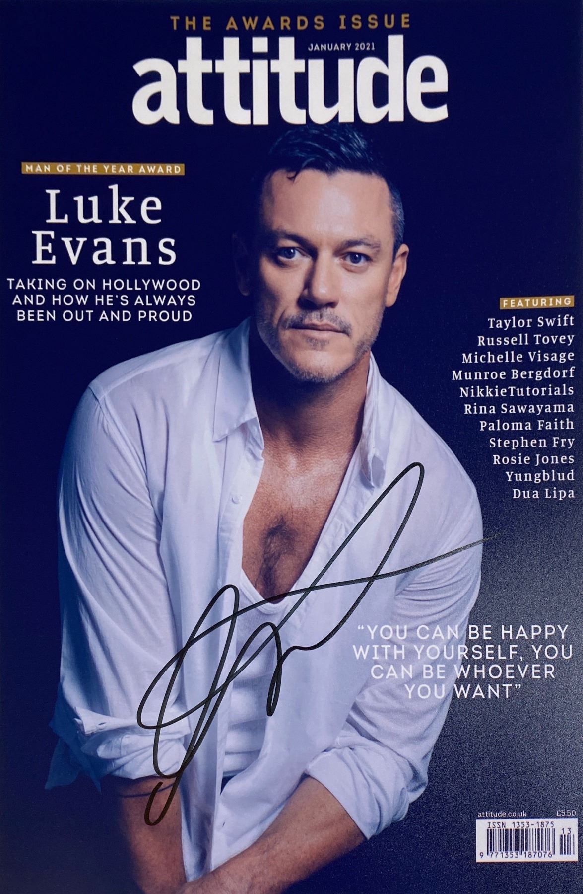 Autograph Signed Luke Evans Photo