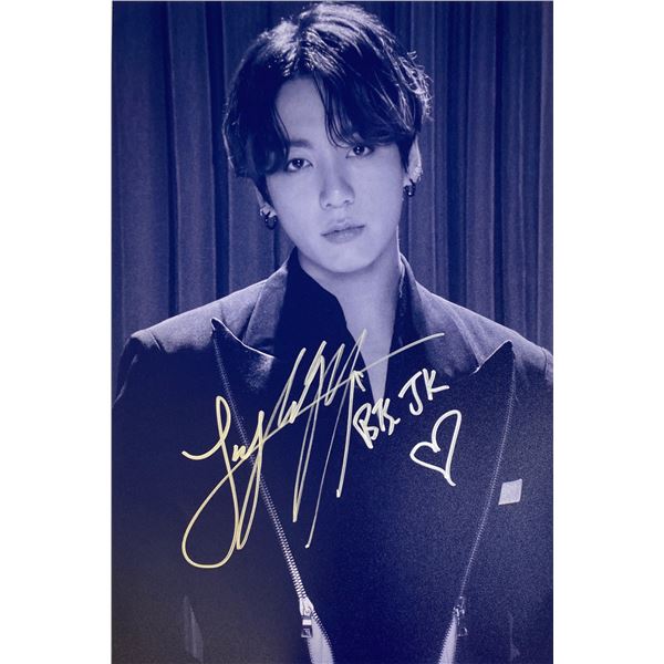 Autograph Signed  Jeon Jung Kook Photo