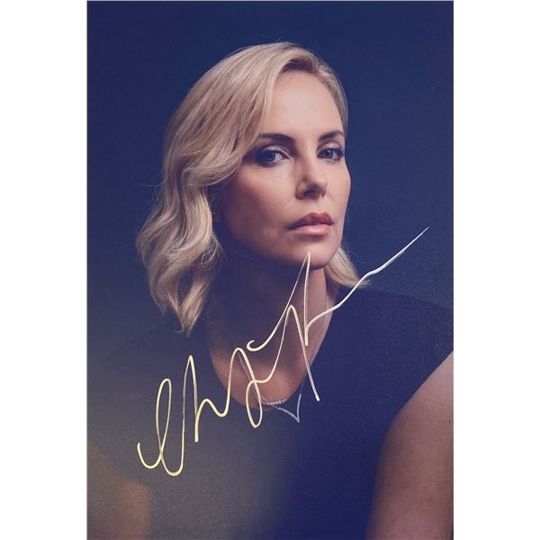 Autograph Signed Charlize Theron Photo