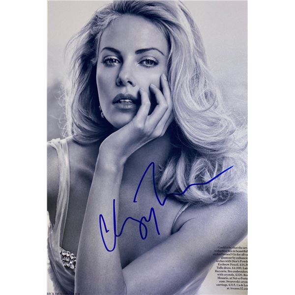 Autograph Signed Charlize Theron Photo