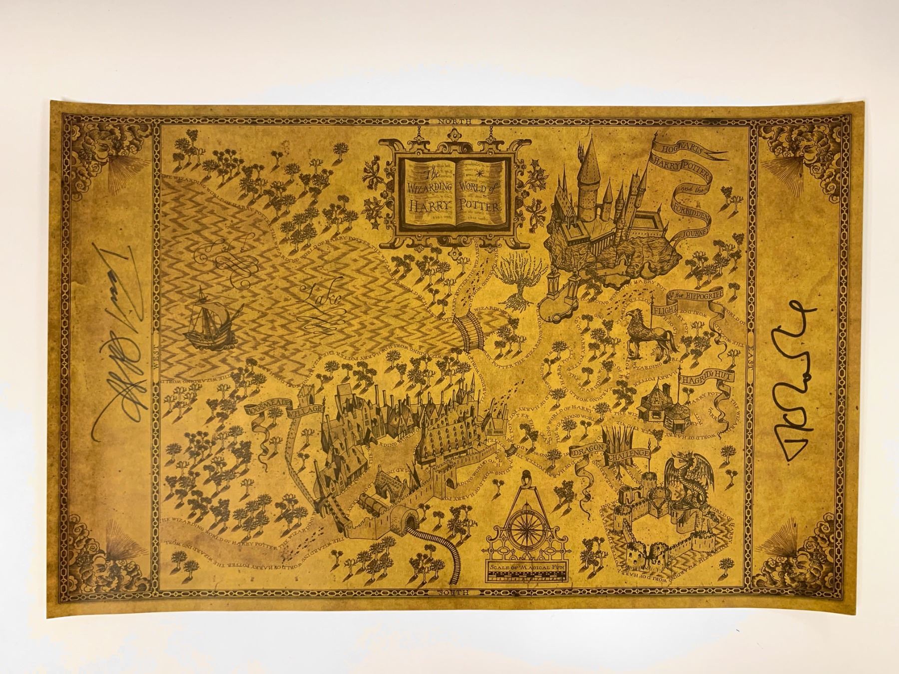 Autograph Signed Harry Potter Toy Map
