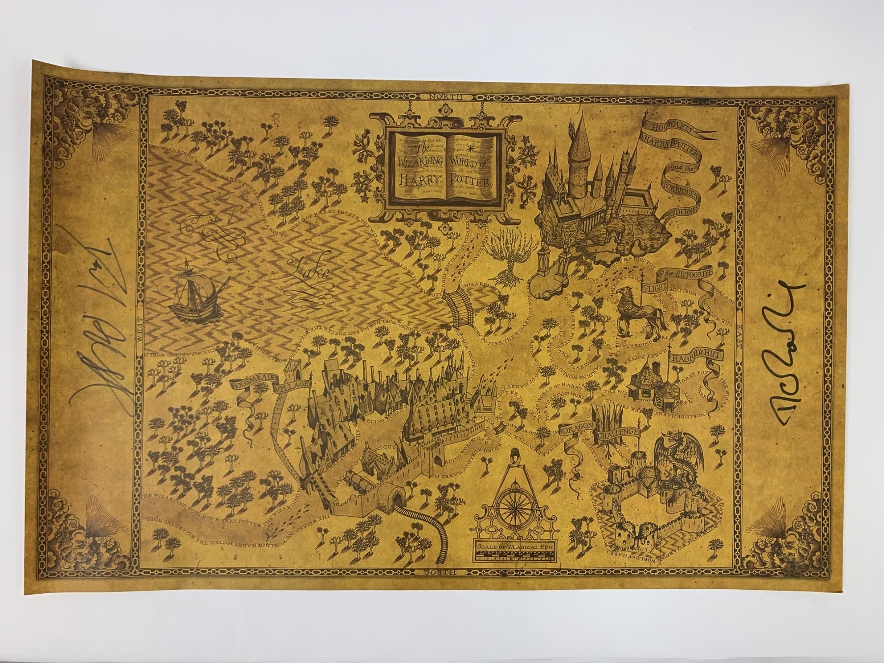 Autograph Signed Harry Potter Toy Map