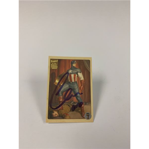 Autograph Avnegers SHIELD Card Chris Evans