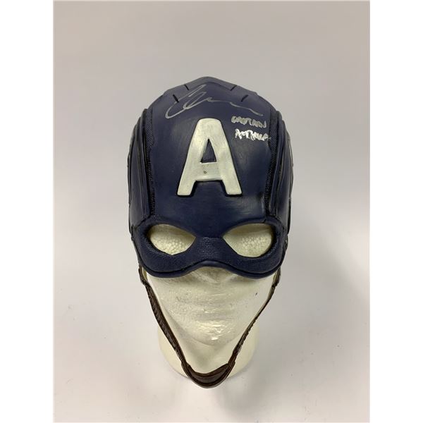 Autograph Captain America Chris Evans Mask