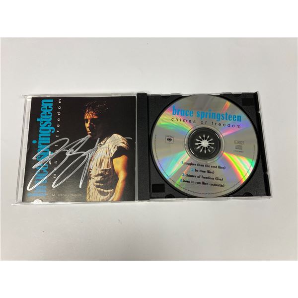 Autograph Signed Bruce Springsteen Chimes of Freedom CD