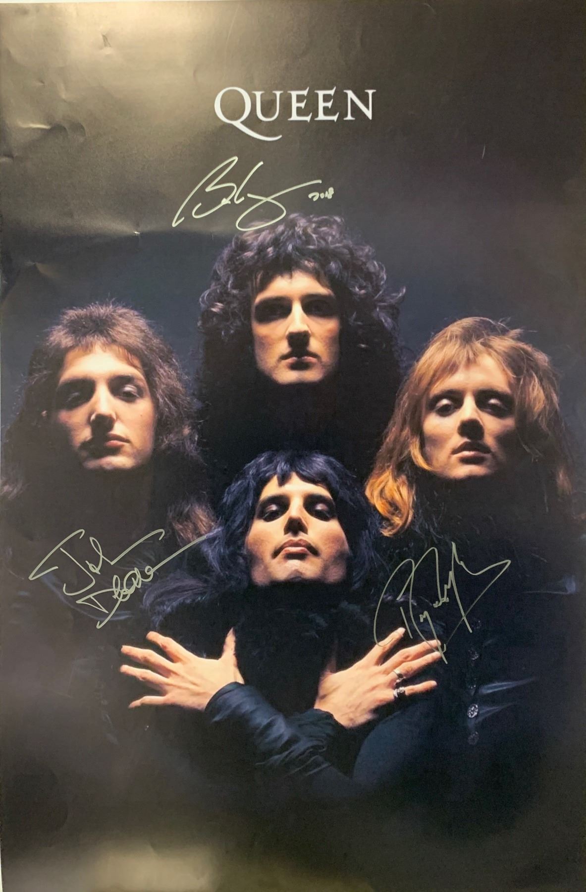 Autograph Signed Queen Poster