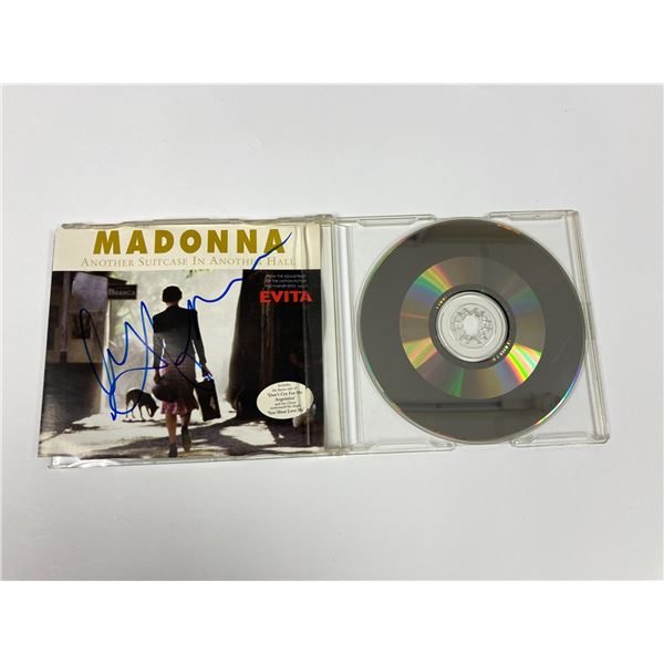 Autograph Signed Madonna Evita CD