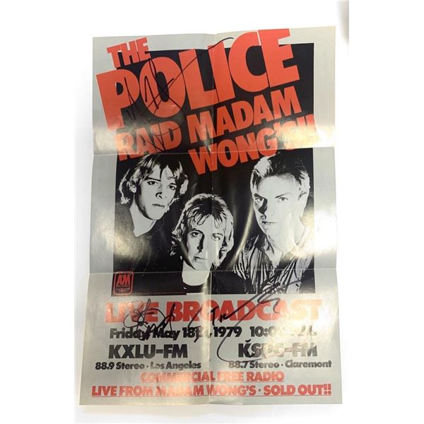 Autograph The Police CD Poster