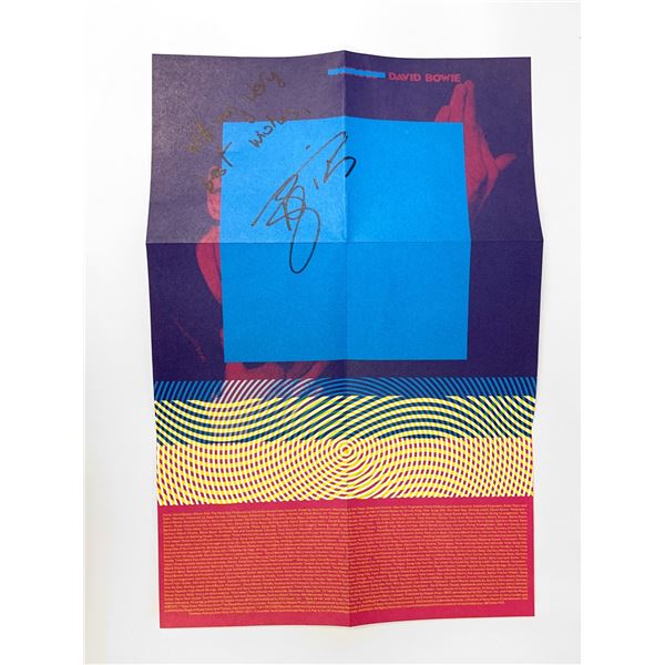Autographed David Bowie CD Poster