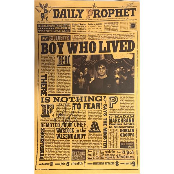 Autograph Harry Potter Newspaper Poster