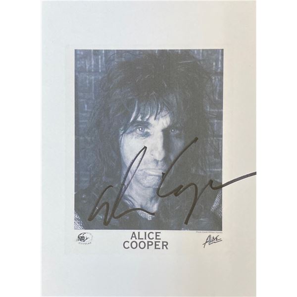 Autograph Alice Cooper Photo