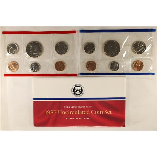 1987 US MINT SET (UNC) P/D (WITH ENVELOPE)
