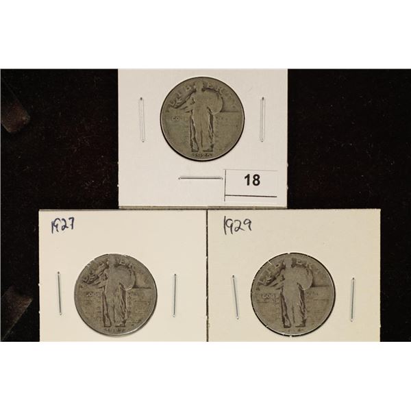 1925, 1927 & 1929 STANDING LIBERTY QUARTERS
