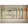 Image 1 : 4 ASSORTED VINTAGE RAILROAD STOCK CERTIFICATES