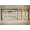 Image 3 : 4 ASSORTED VINTAGE RAILROAD STOCK CERTIFICATES