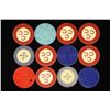 Image 2 : 12 CASINO POKER CHIPS AND TOKENS