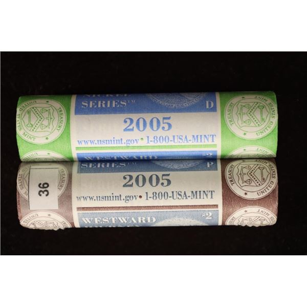 2-$2 ROLLS OF BU 2005 P & D WESTWARD JOURNEY NICS