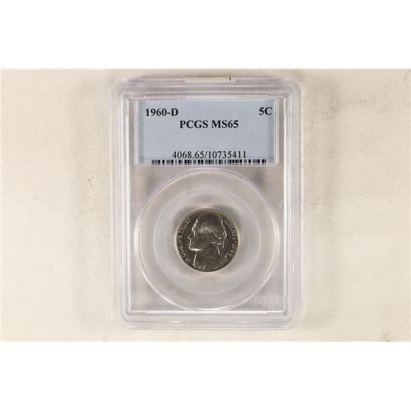 1960-D JEFFERSON NICKEL PCGS MS65