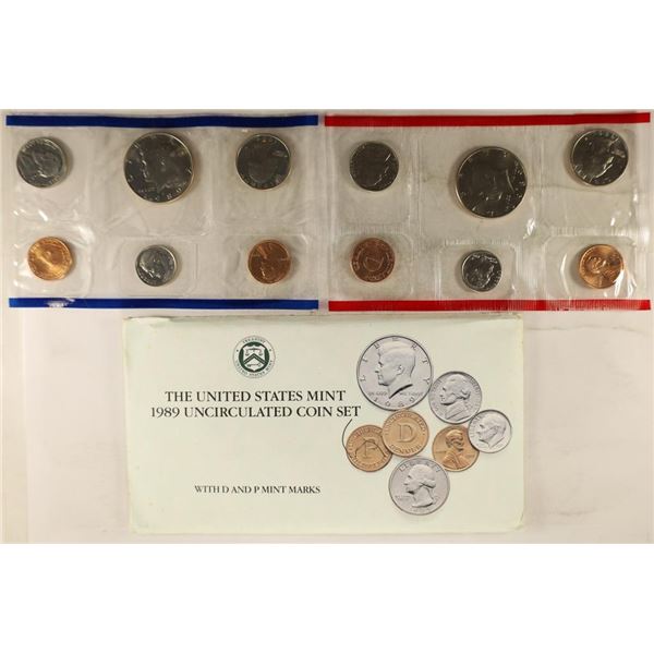 1989 US MINT SET (UNC) P/D (WITH ENVELOPE)