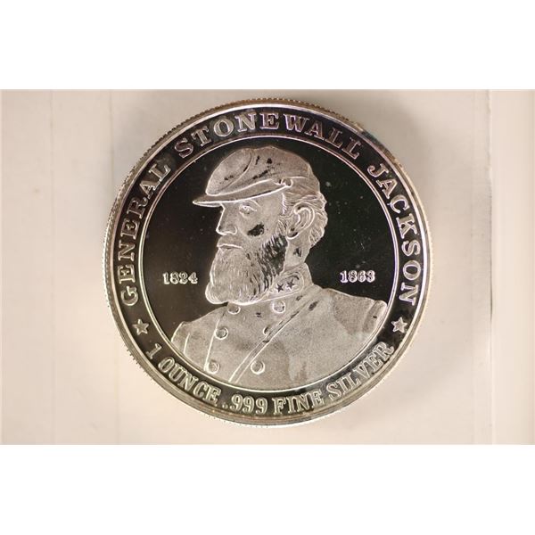 1 TROY OZ .999 FINE SILVER "STONEWALL JACKSON"