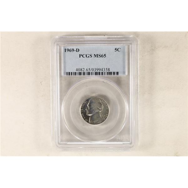 1969-D JEFFERSON NICKEL PCGS MS65