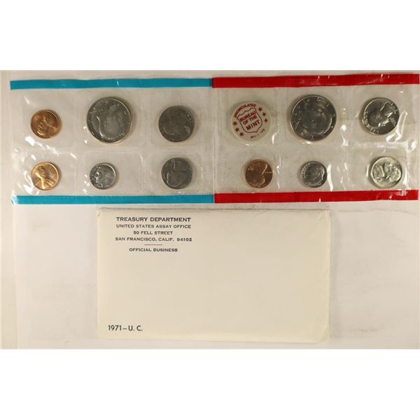1971 US MINT SET (UNC) P/D/S (WITH ENVELOPE)