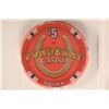 Image 1 : $5 CASINO CHIP (PONDERAY CASINO), BREMERTON, WA