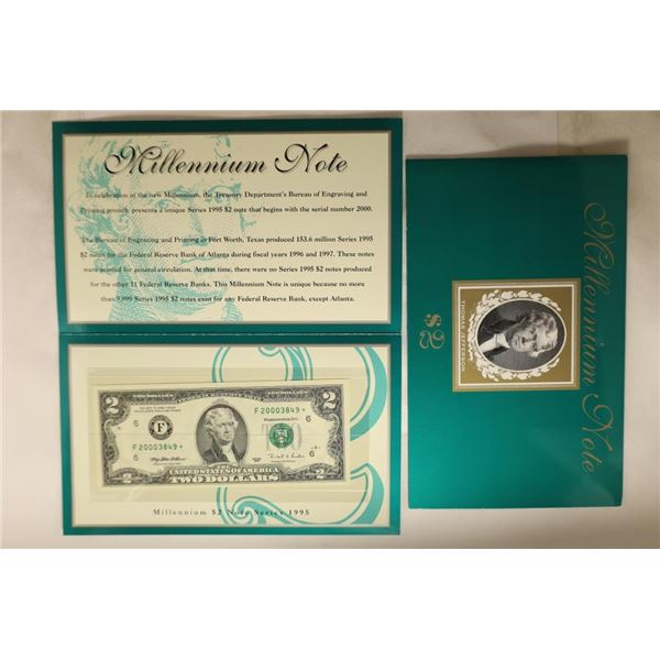 MILLENNIUM NOTE CONTAINS A 1995 $2 FRN STAR NOTE