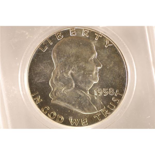 1958 FRANKLIN HALF DOLLAR BRILLIANT UNC