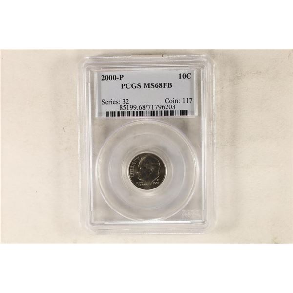 2000-P ROOSEVELT DIME PCGS MS68FB