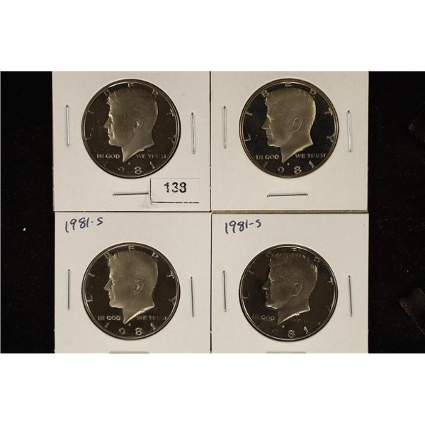 4-1981-S PROOF KENNEDY HALF DOLLARS