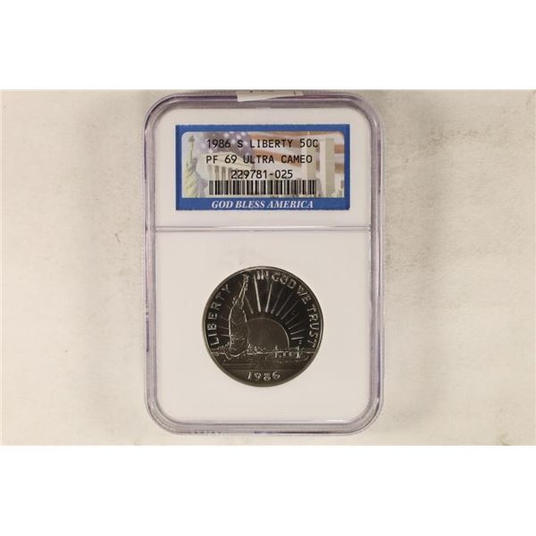 1986-S LIBERTY 50 CENT NGC PF69 ULTRA CAMEO