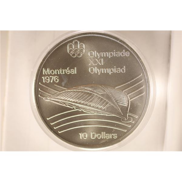1976 MONTREAL CANADA OLYMPIC $10 SILVER UNC