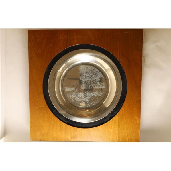 5.76 TROY OZ. STERLING SILVER PLATE "RIDING TO THE