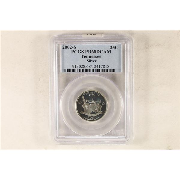 2002-S SILVER TENNESSEE QUARTER PCGS PR68 DCAM