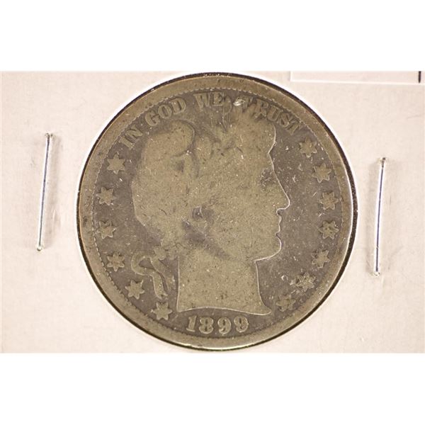 1899 SILVER BARBER HALF DOLLAR