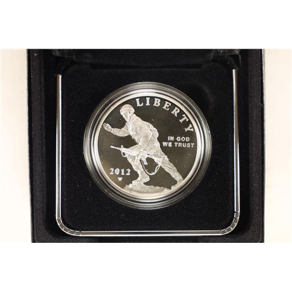 2012-W INFANTRY SOLDIER PROOF SILVER $1 IN