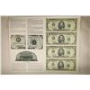 Image 1 : 1995 UNCUT SHEET OF 4-$5 FEDERAL RESERVE NOTES