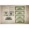 Image 2 : 1995 UNCUT SHEET OF 4-$5 FEDERAL RESERVE NOTES