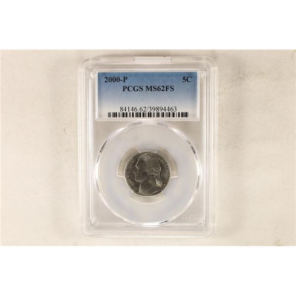 2000-P JEFFERSON NICKEL PCGS MS62FS