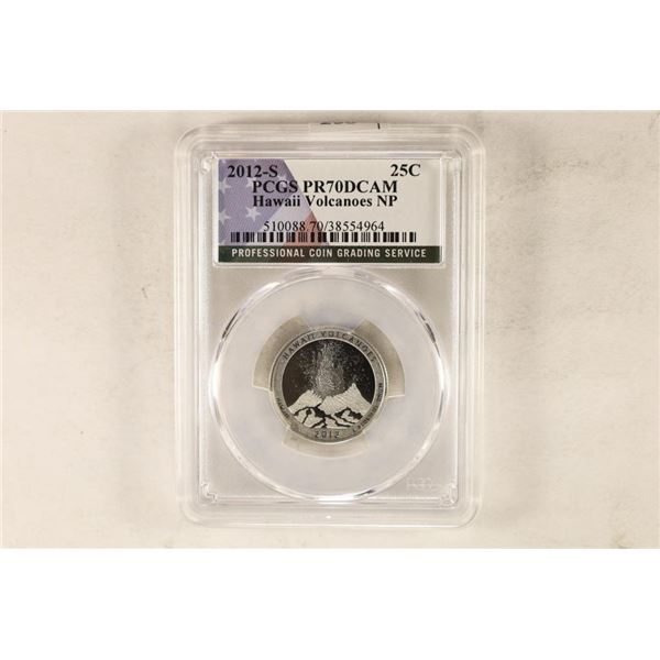 2012-S HAWAII VOLCANOES N.P. QUARTER PCGS PR70DCAM