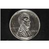 Image 1 : GLASS LINCOLN CENT.  5 1/2" DIAMETER & 3/4" THICK