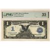 Image 1 : 1899 LARGE SIZE $1 BLACK EAGLE SILVER CERTIFICATE